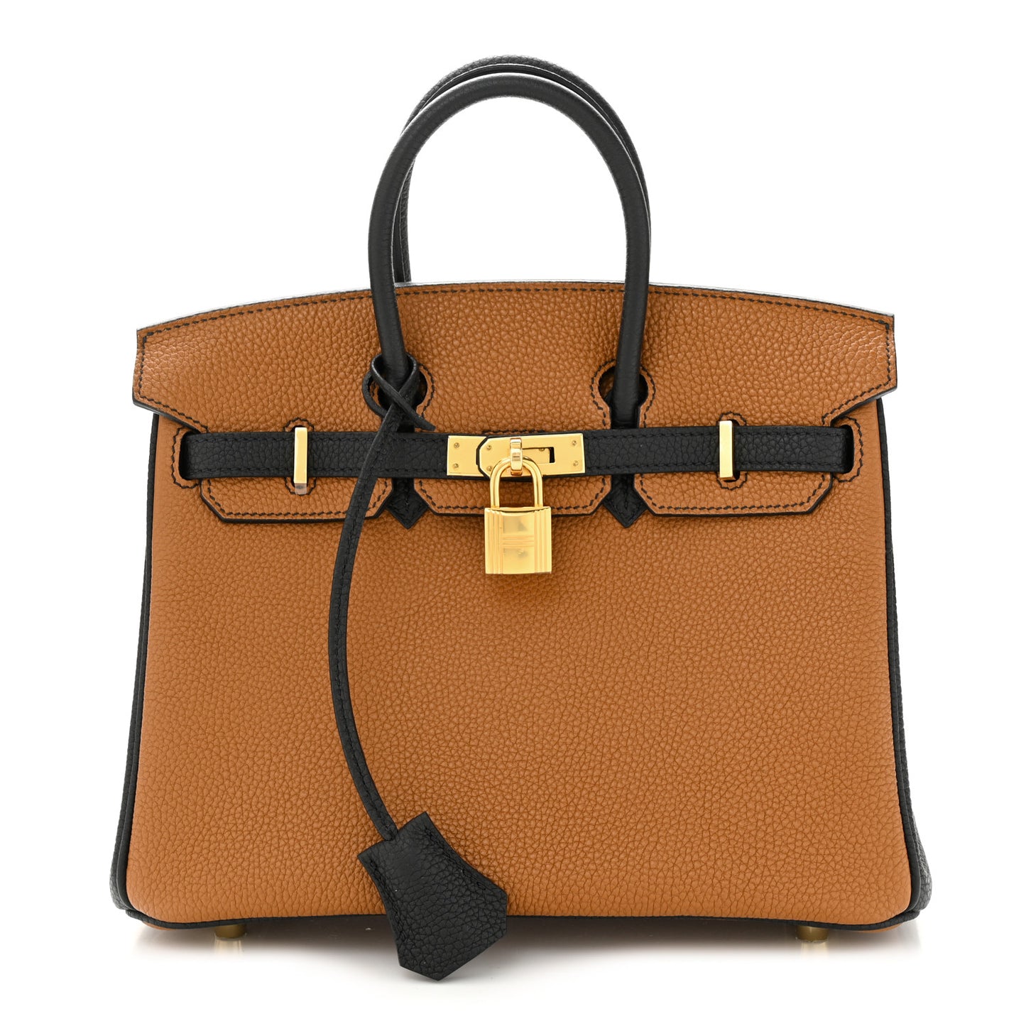 Togo Horseshoe Birkin 25 Gold Black