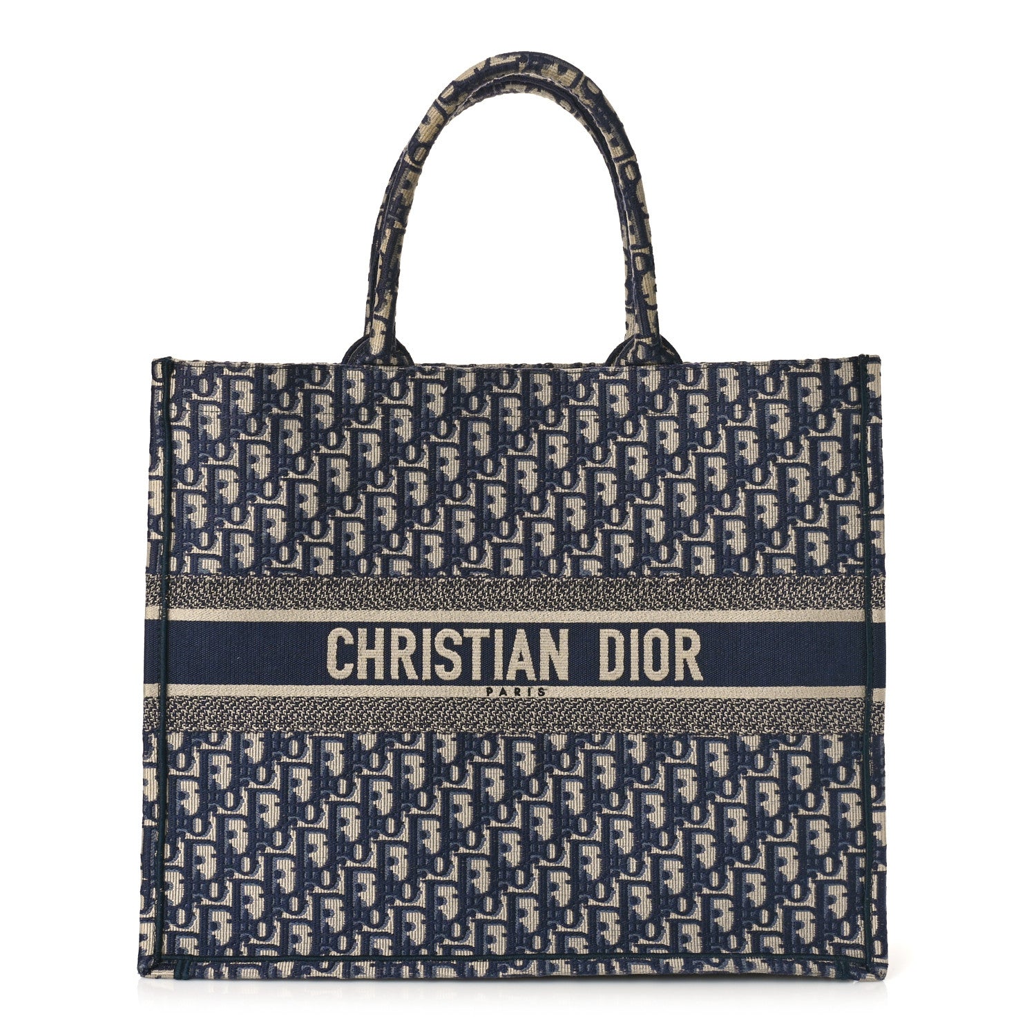 Christian Dior Oblique Large Book Tote Blue Multicolor 1 of 11