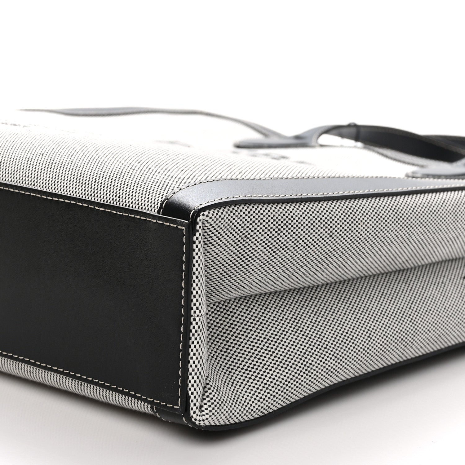 Burberry Smooth Calfskin Canvas Horseferry Print Medium Kane Tote Black 10 of 12