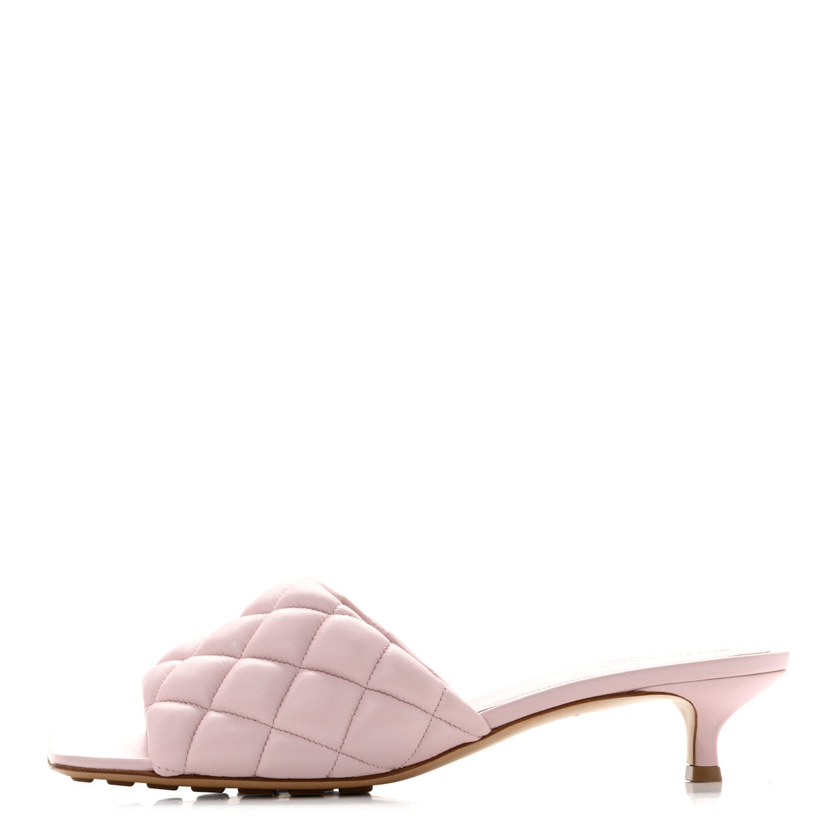 Bottega Veneta Nappa Padded Kitten Heel Mule Sandals 39 Cameo 1 of 12