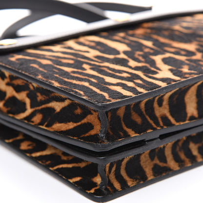 Burberry Calf Hair Leopard Print Small Title Bag with Pocket Black 7 of 8