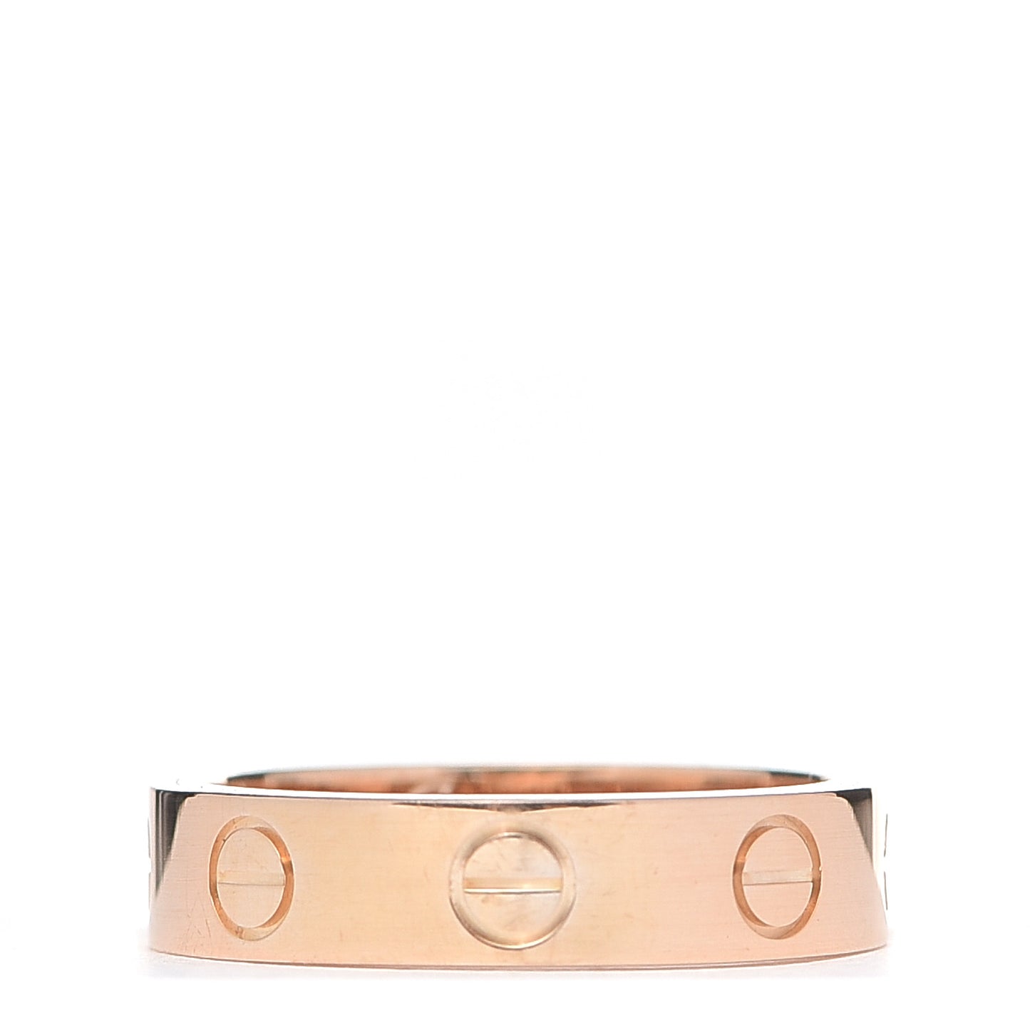 18K Pink Gold Diamond 4mm LOVE Wedding Band Ring 46 3.75