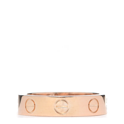 Cartier 18K Pink Gold Diamond 4mm LOVE Wedding Band Ring 46 3.75 3 of 4