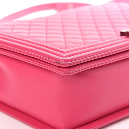Chanel Lambskin Quilted Large Boy Flap Pink 11 of 14