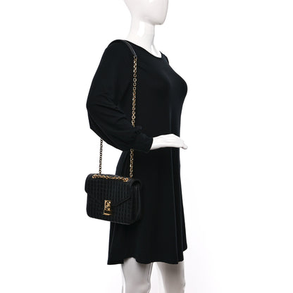 Celine Calfskin Quilted Medium C Bag Black 2 of 11