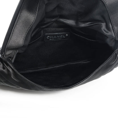 Chanel Satin Quilted Flap Clutch Black 5 of 7