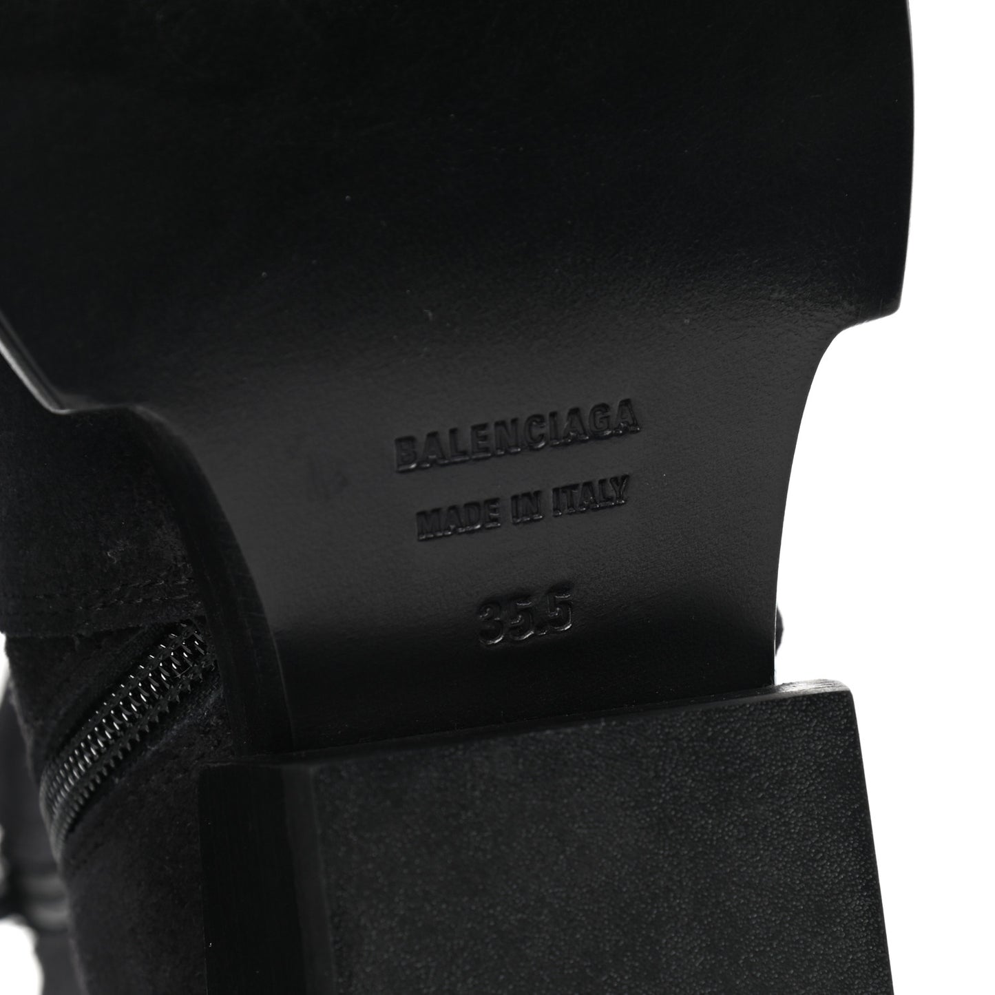 Suede Santiag Western Boots 35.5 Black