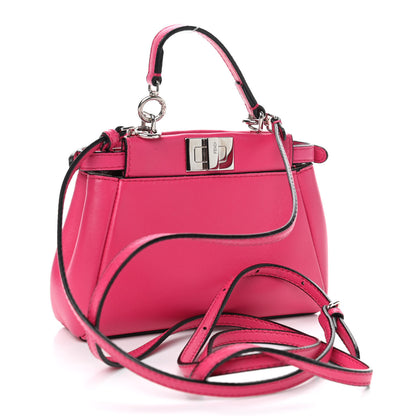 Fendi Shiny Nappa Micro Peekaboo Iconic Satchel Fuxia 2 of 4