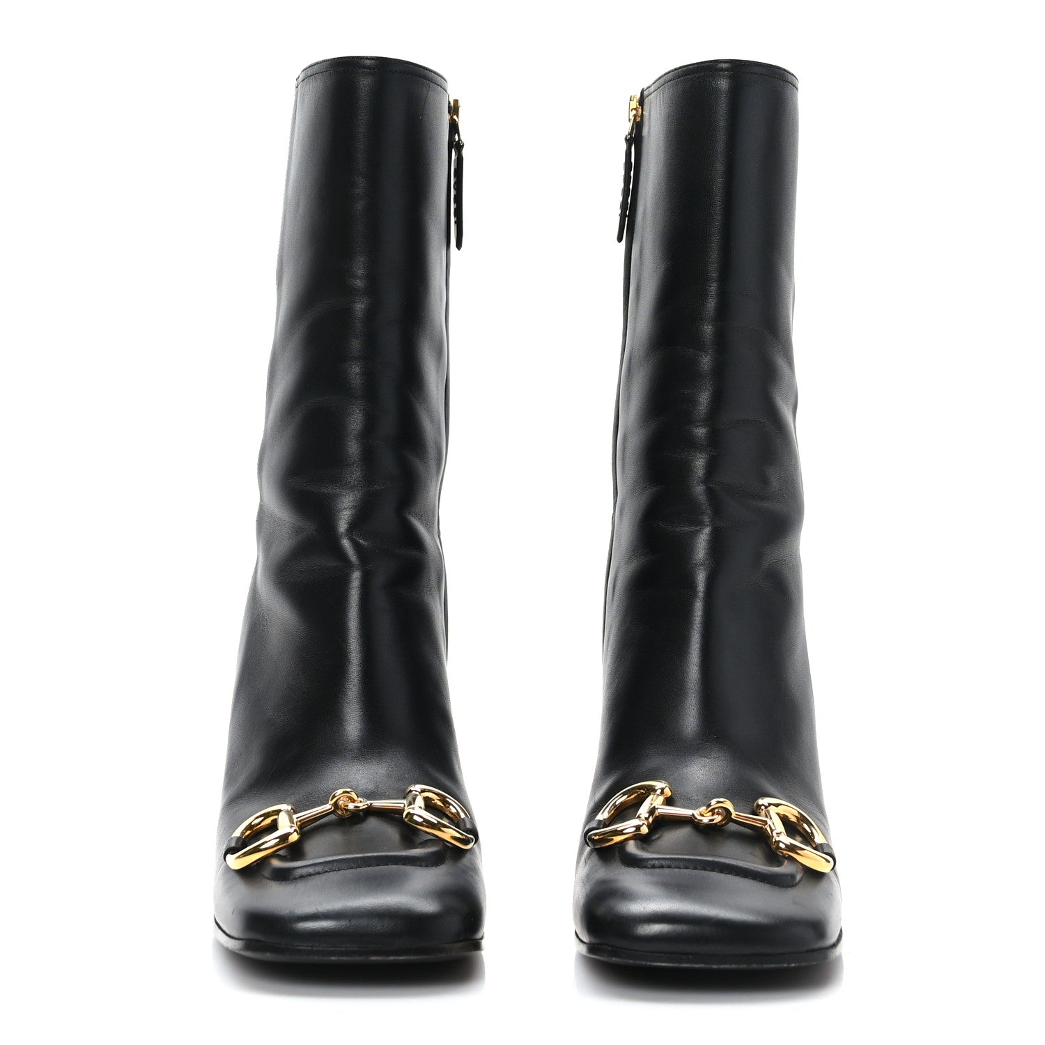 Gucci Nappa Horsebit Ankle Boots 39.5 Black 2 of 7