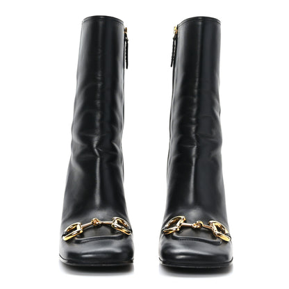 Gucci Nappa Horsebit Ankle Boots 39.5 Black 2 of 7