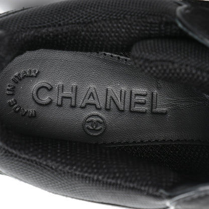 Chanel Toile Suede Calfskin CC Sneakers 36.5 Black 7 of 7