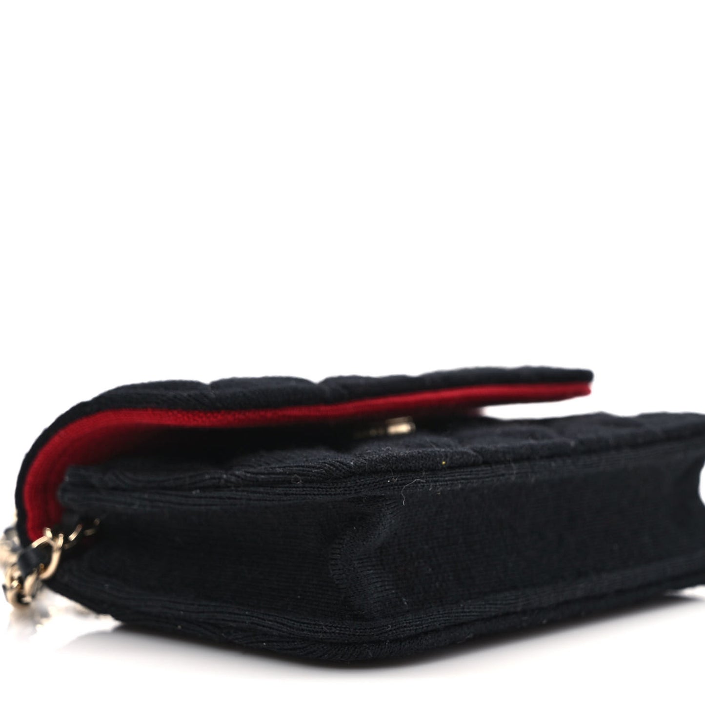Jersey Quilted Micro Mini Flap Black