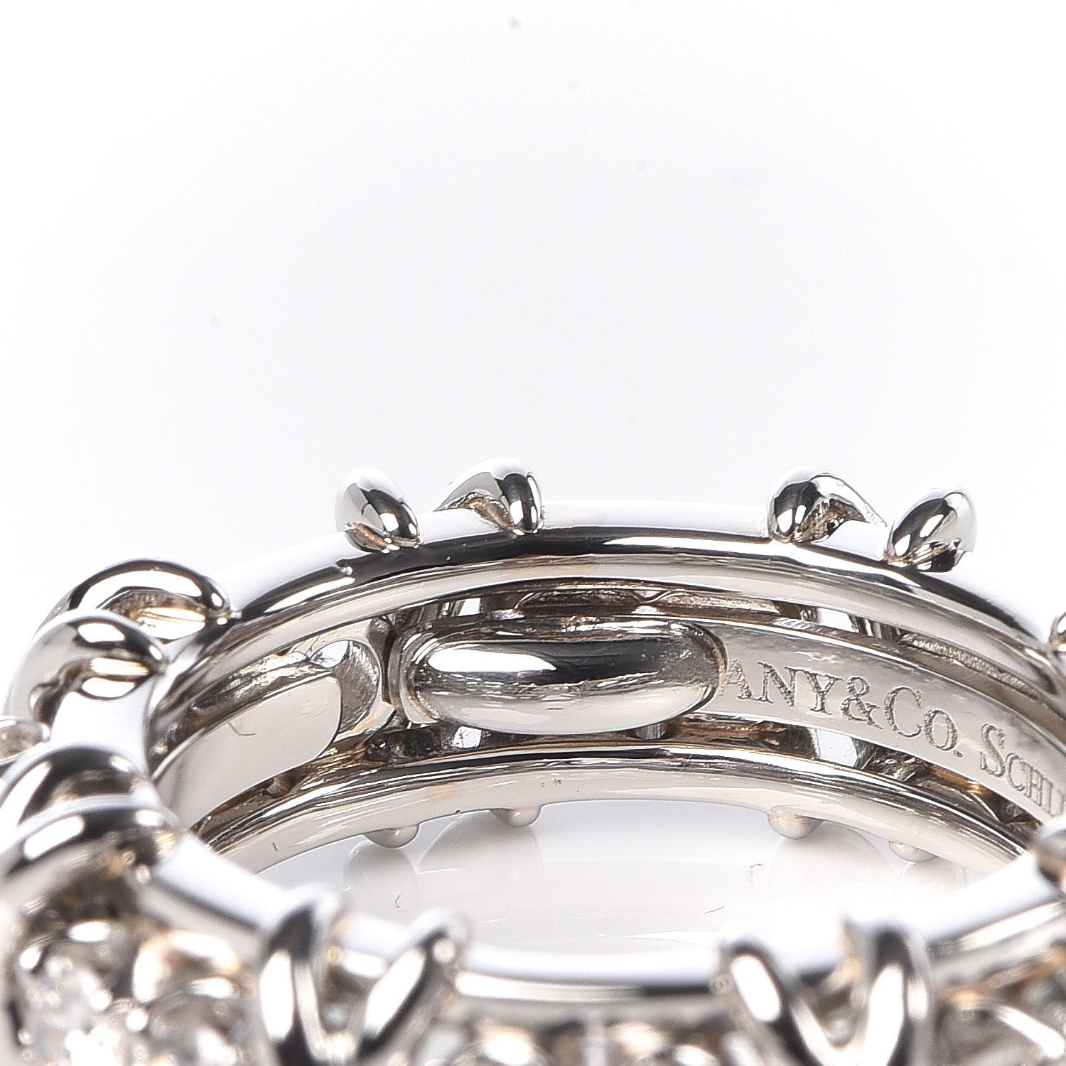 Tiffany Platinum Diamond Schlumberger Sixteen Stone Ring 45 3.5 5 of 8