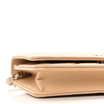 Chanel Caviar Quilted Wallet On Chain WOC Beige 9 of 11
