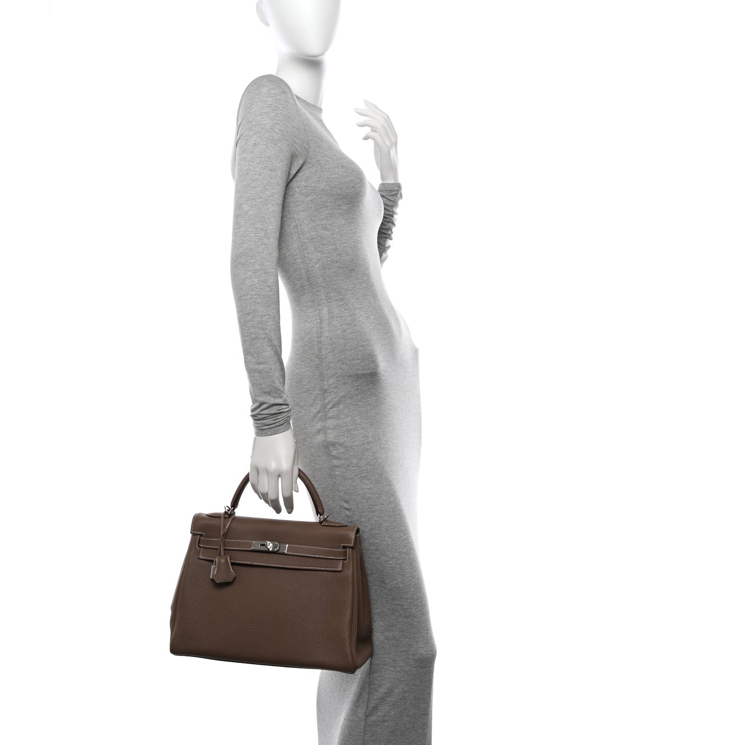 Hermes Togo Kelly Retourne 32 Etoupe 2 of 11