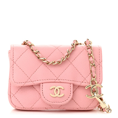 Chanel Caviar Quilted Mini Chain Belt Bag Light Pink 1 of 12
