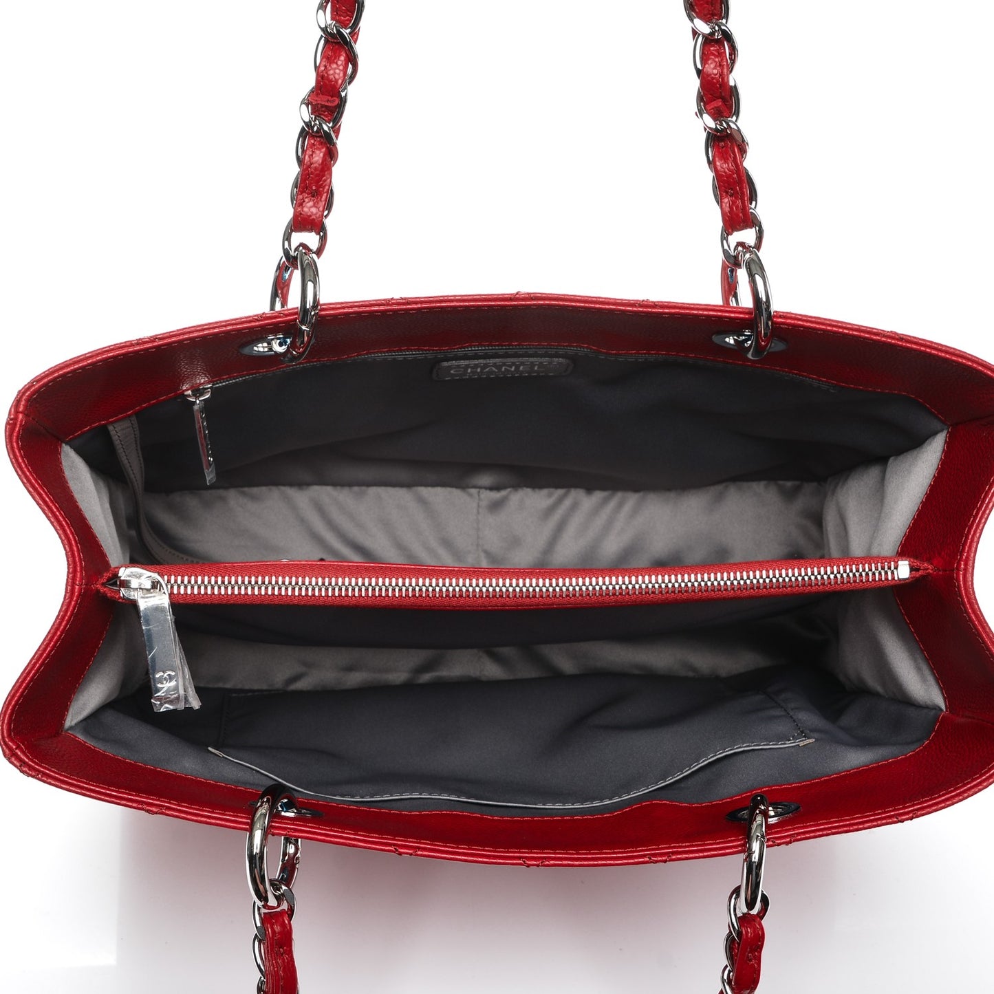 Caviar Quilted Grand Shopping Tote GST Red
