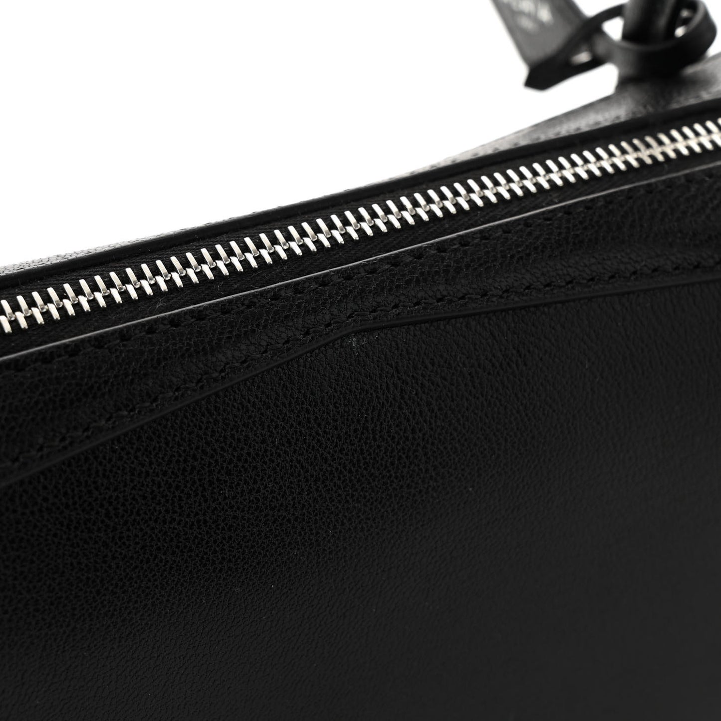 Shiny Goatskin Medium Le Teckel Bag Black