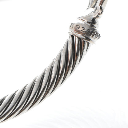 David Yurman Sterling Silver Diamond 5mm Cable Buckle Bracelet 5 of 5