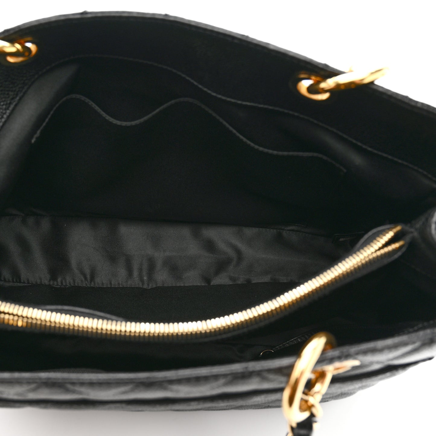 Caviar Quilted Grand Shopping Tote GST Black