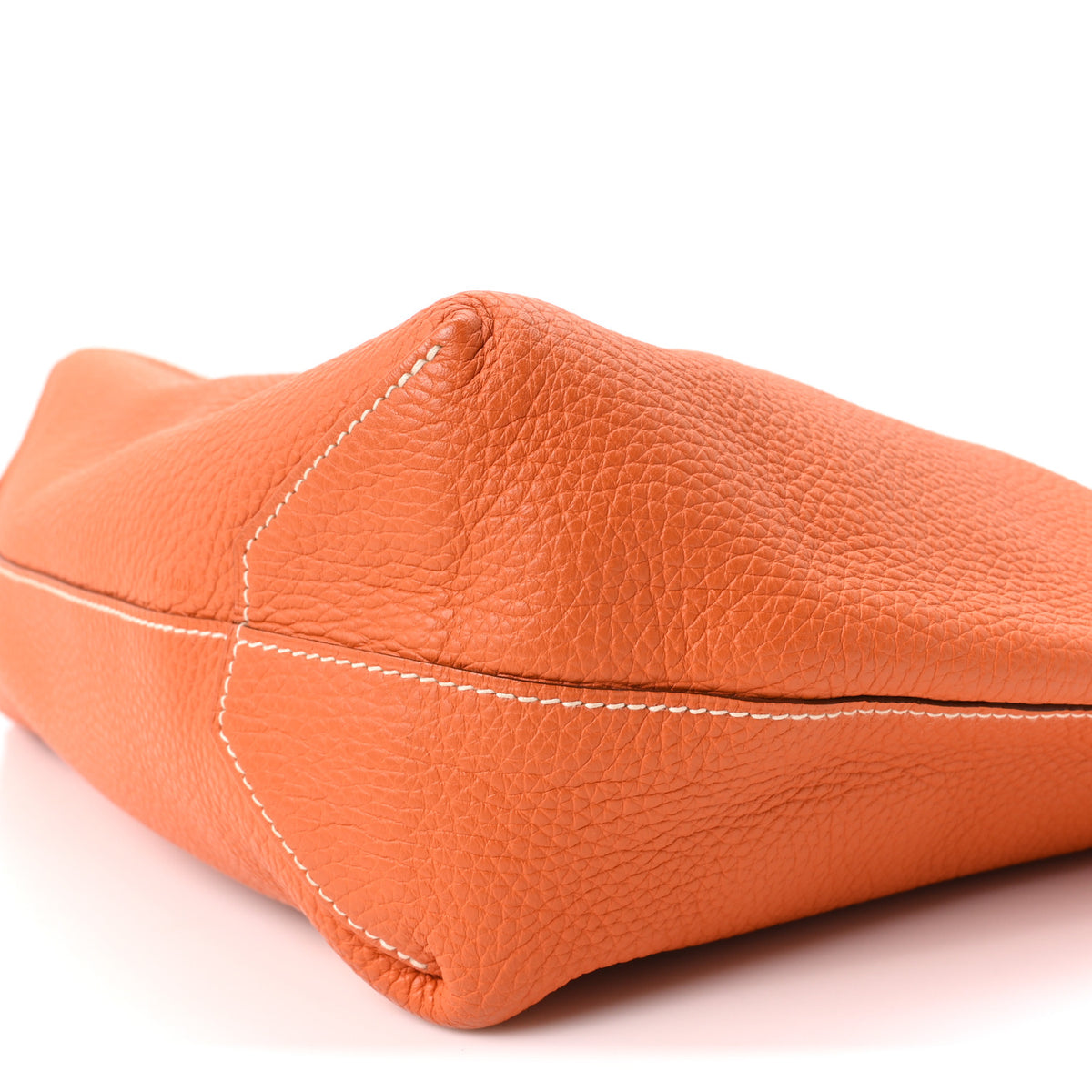Hermes Taurillon Clemence Double Sens 45 Reversible Tote Orange Gold 14 of 15