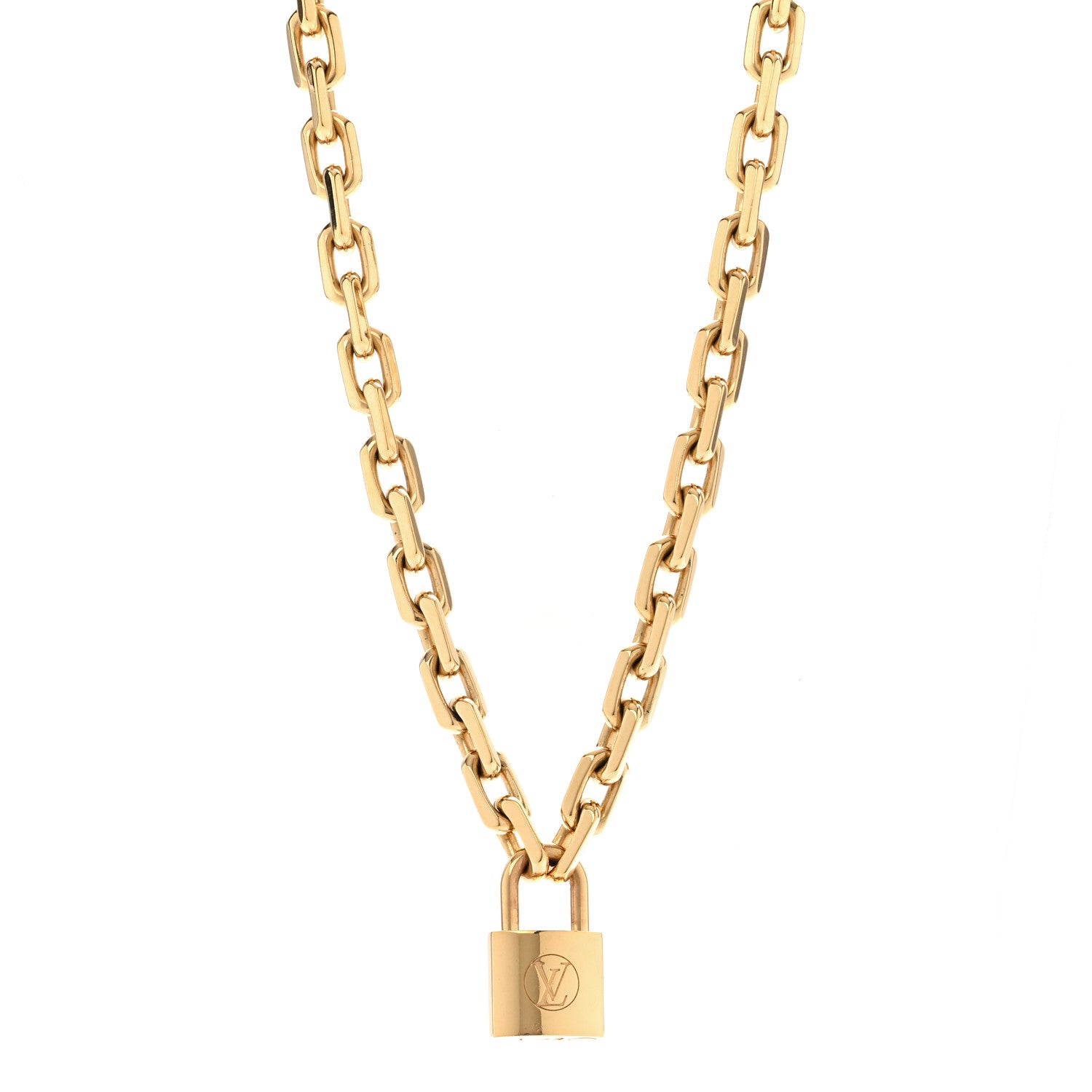 Louis Vuitton LV Edge Necklace Cadenas Gold 1 of 7