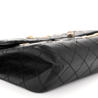 Chanel Aged Calfskin Lucky Charms 2.55 Reissue 225 Flap Black 8 of 11