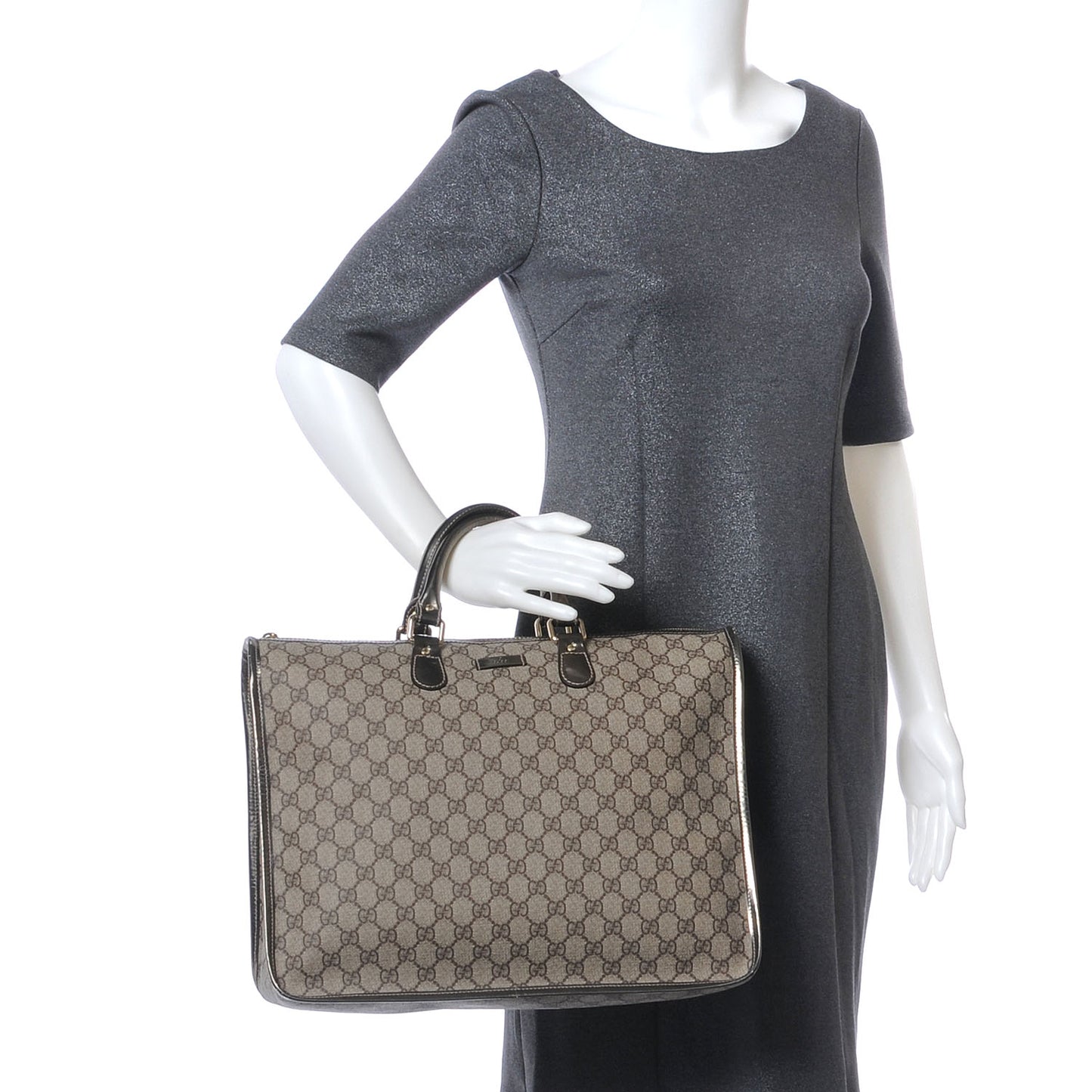 GG Plus Monogram Joy Tote Bag Metallic