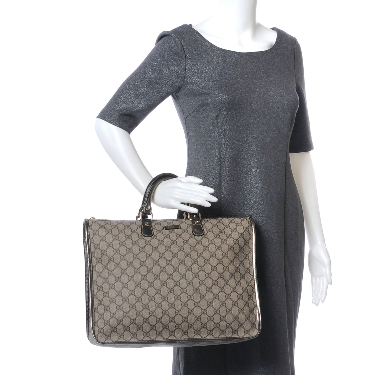 Gucci GG Plus Monogram Joy Tote Bag Metallic 2 of 8