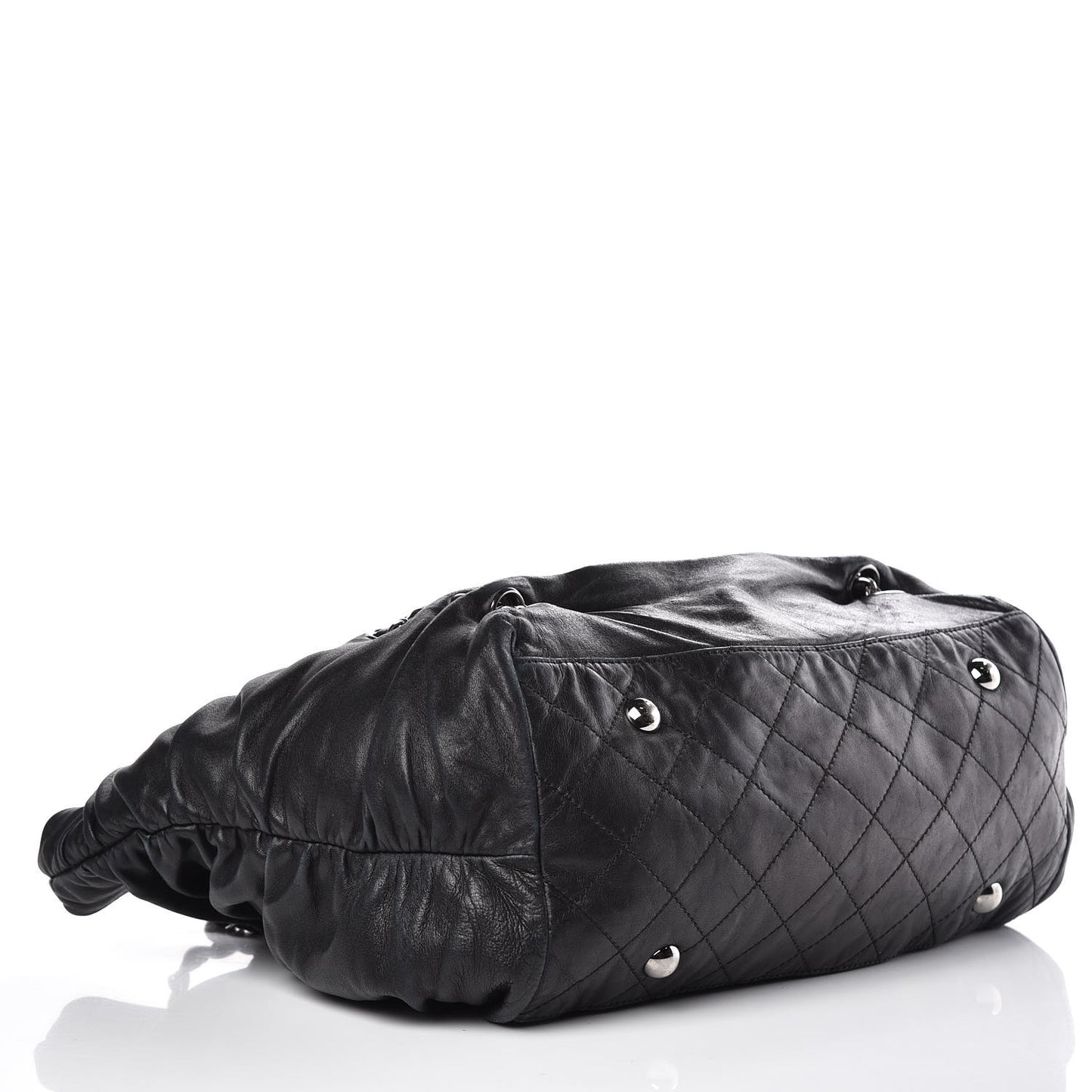 Lambskin Chain Shoulder Bag Black