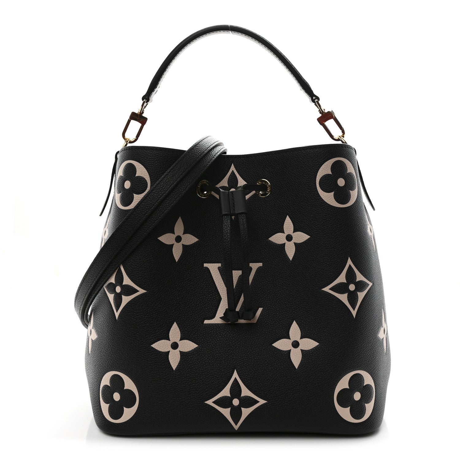 Louis Vuitton Empreinte Monogram Giant Neonoe MM Black Beige 1 of 12