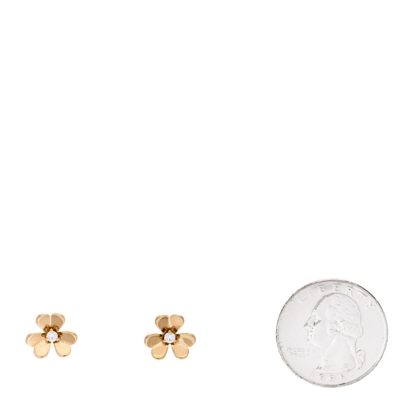 18K Yellow Gold Diamond Mini Frivole Earrings