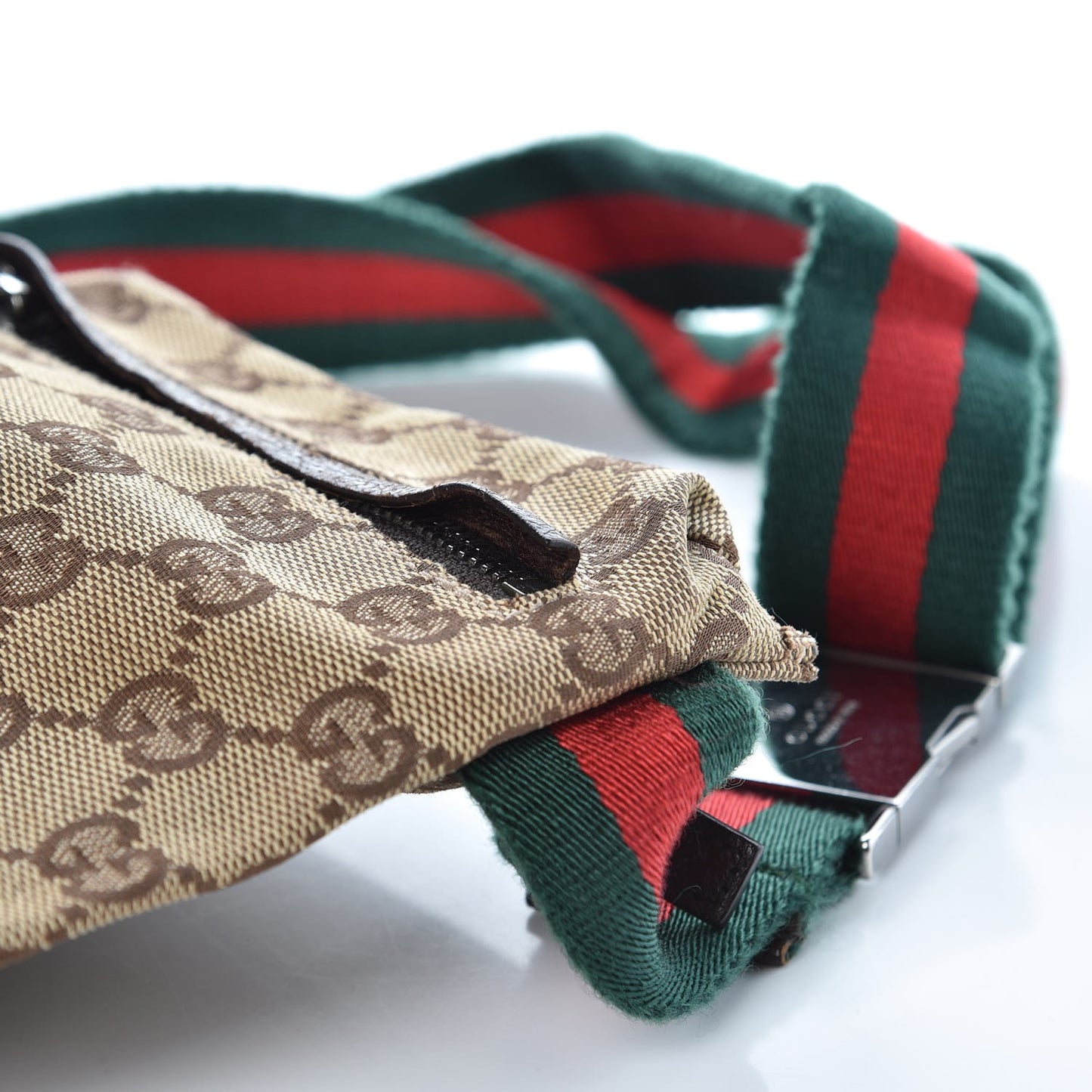 Monogram Web Belt Bag Dark Brown