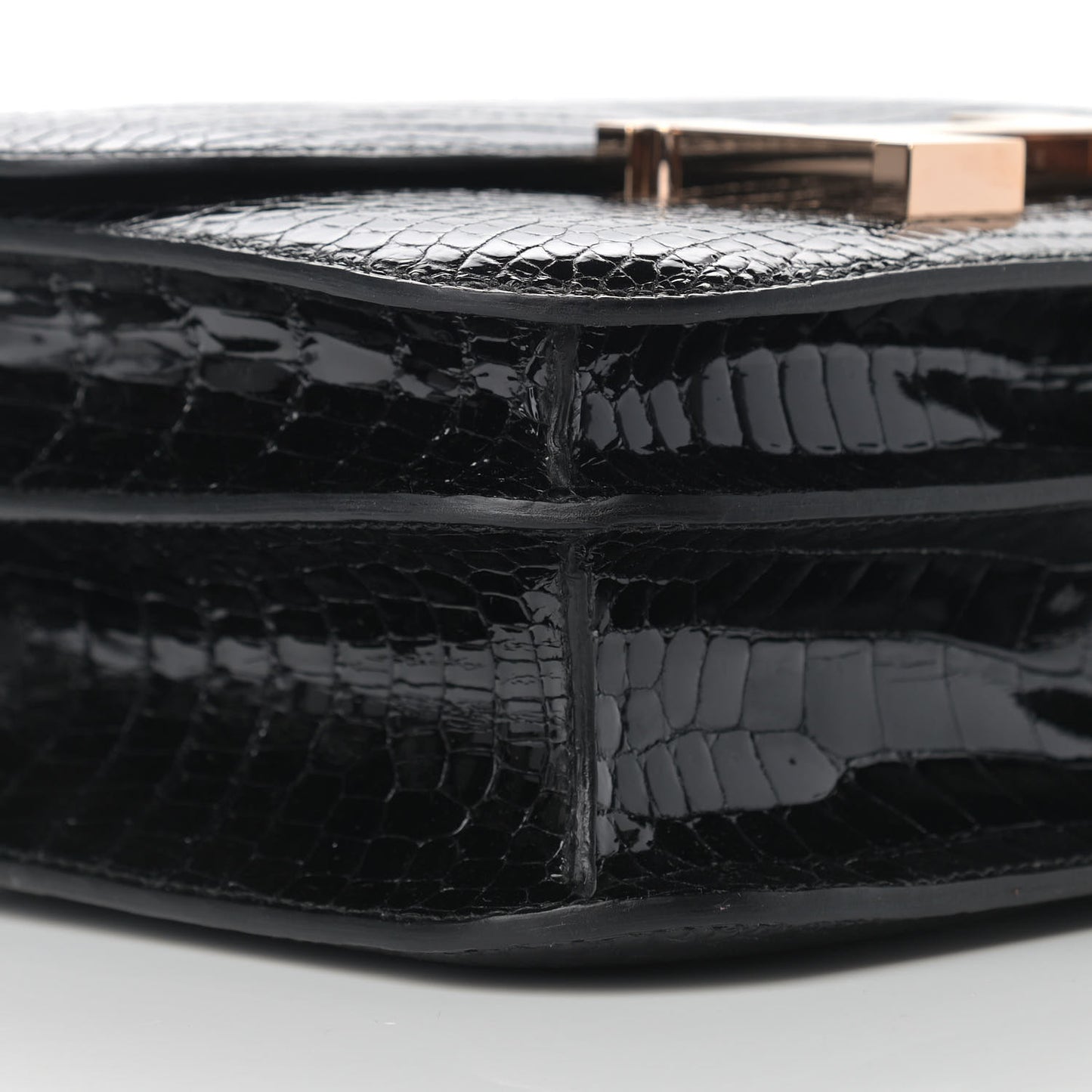Shiny Porosus Crocodile Constance 24 Black