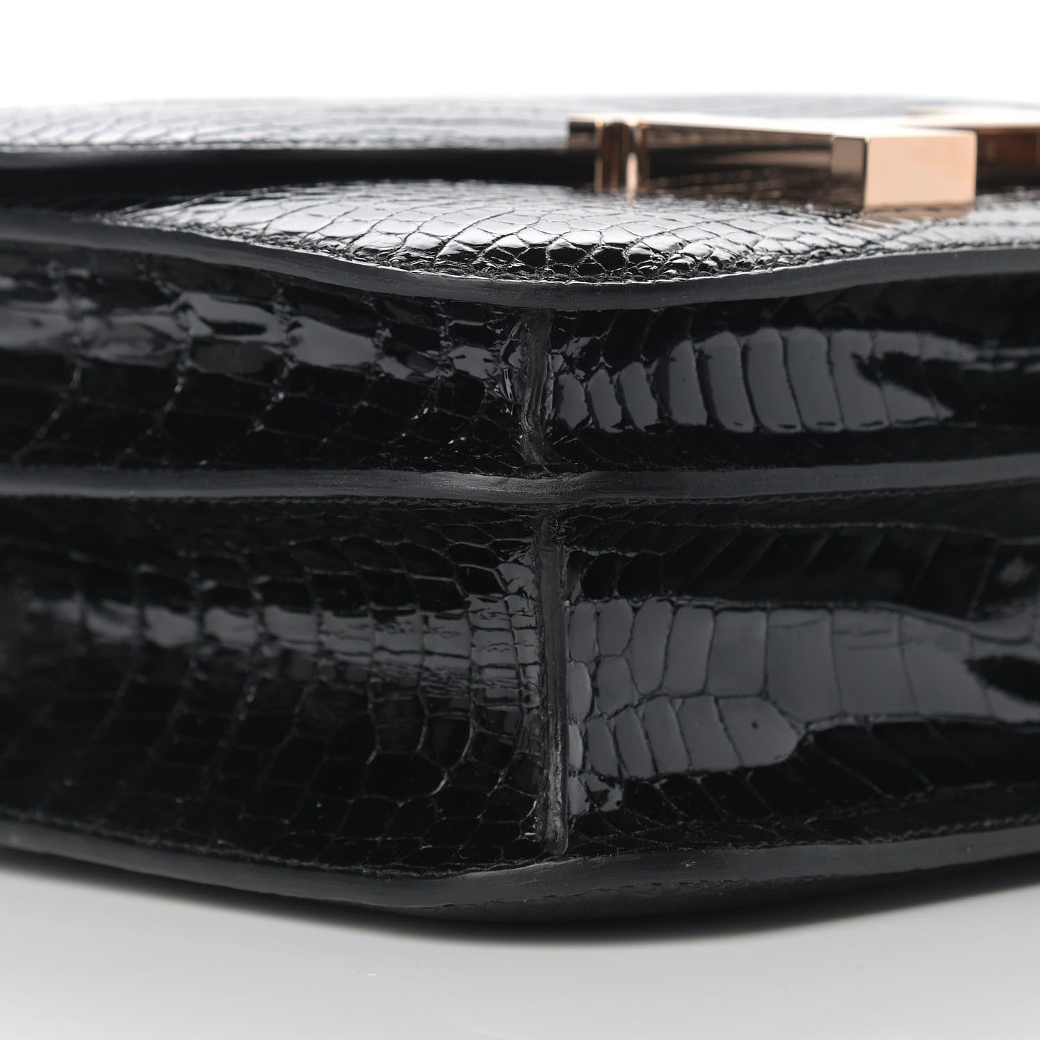 Hermes Shiny Porosus Crocodile Constance 24 Black 9 of 10
