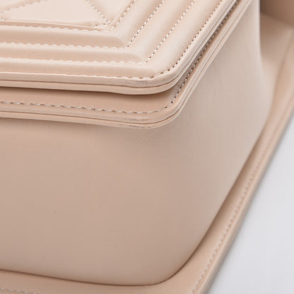 Chanel Calfskin Quilted Large Boy Flap Beige 9 of 12