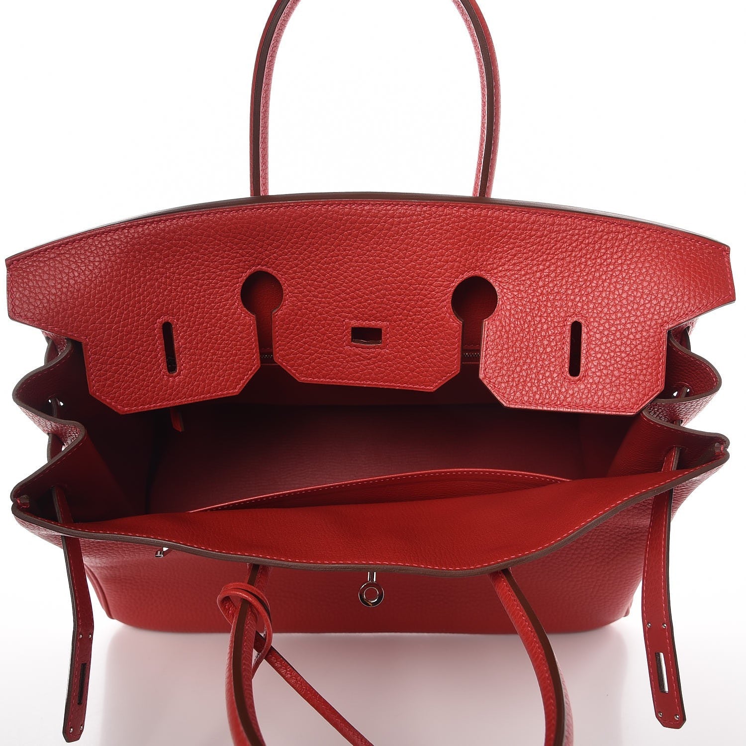 Hermes Taurillon Clemence Birkin 35 Rouge Casaque 8 of 30