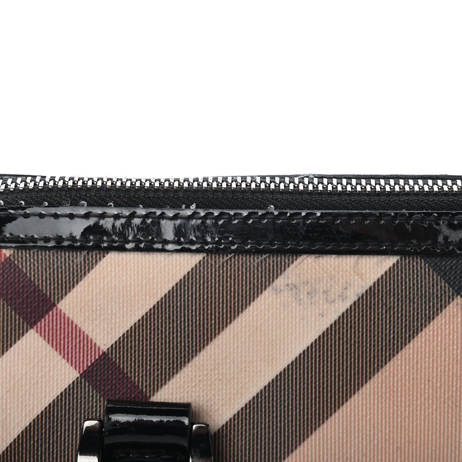 Burberry Supernova Check Patent Small Chester Bowling Bag Black 11 of 13