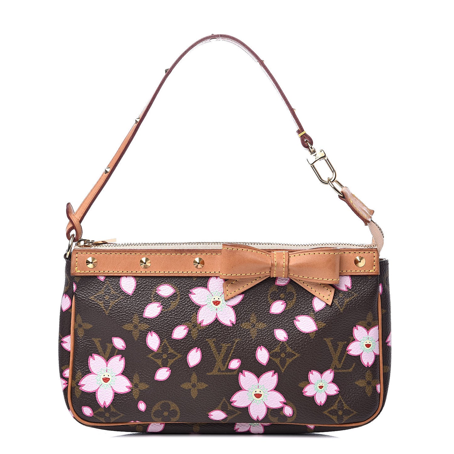 Monogram Cherry Blossom Pochette Accessories Brown