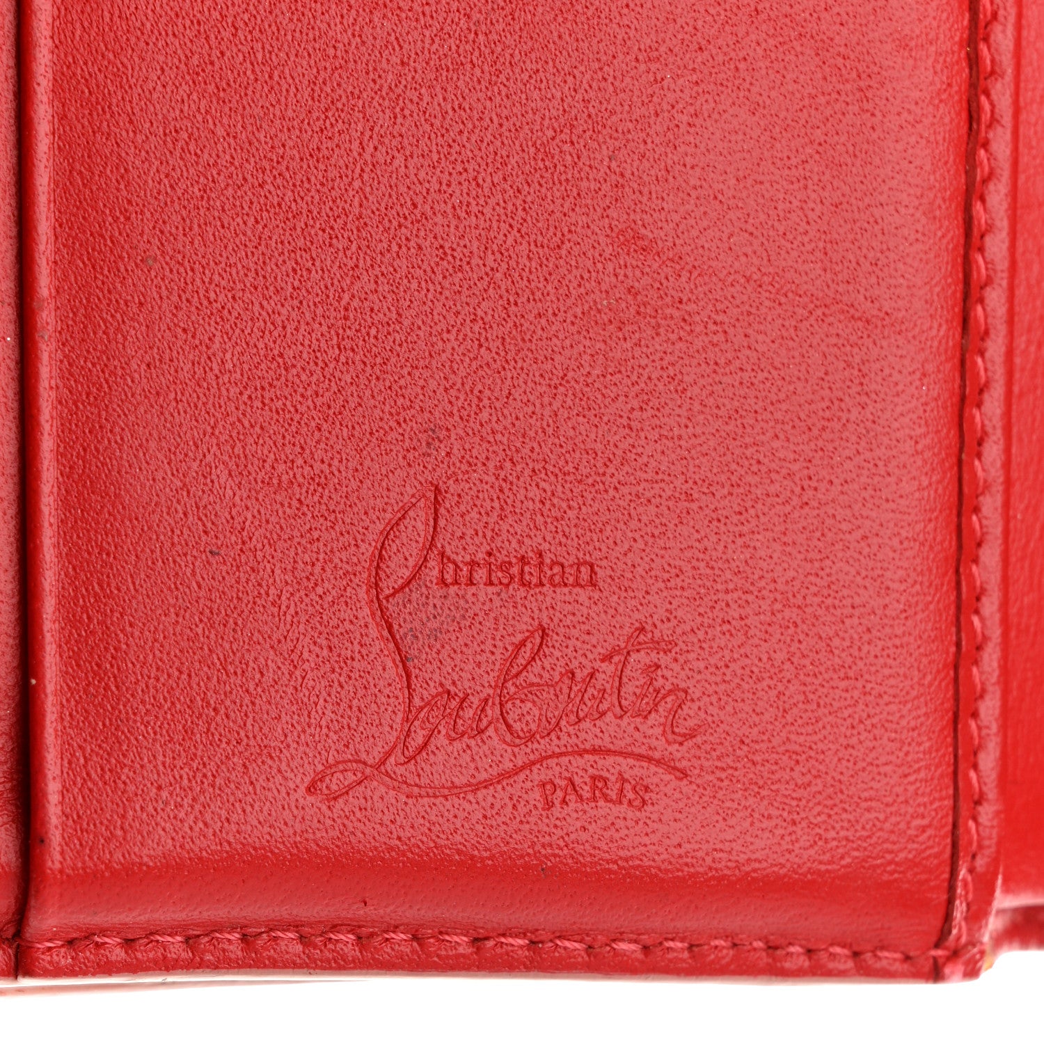 Christian Louboutin Calfskin Spiked Macaron Mini Spiked Wallet