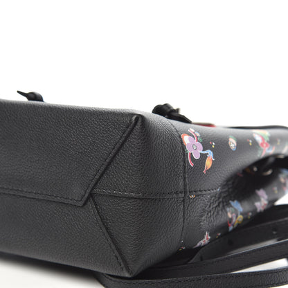 Louis Vuitton Calfskin Flower Lockme Mini Backpack Black Multicolor 7 of 7
