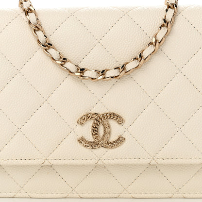 Chanel Caviar Quilted Multi Chain Wallet On Chain WOC White 9 of 13