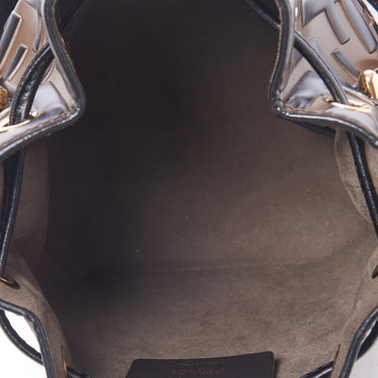Fendi Vitello Liberty F is Fendi Bi-Color FF 1974 Embossed Mini Mon Tresor Bucket Bag Maya Black 4 of 7
