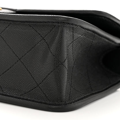 Chanel Caviar Quilted School Memory Small Top Handle Flap Black 10 of 11
