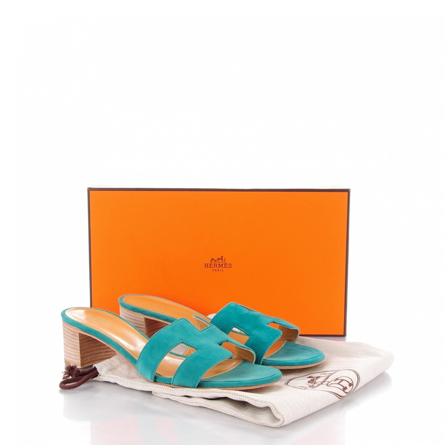 Chevre Velours Oasis Sandals 37.5 Emeraude