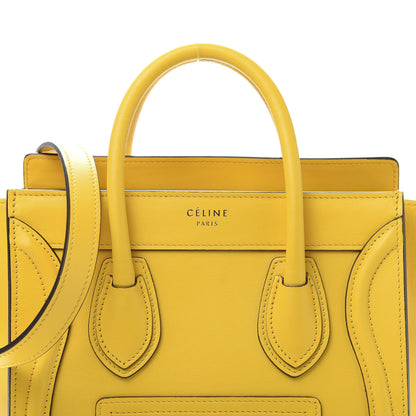 Celine Palmelato Calfskin Nano Luggage Sunflower 10 of 10