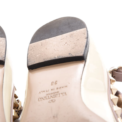 Valentino Garavani Patent Rockstud Cage Ballerina Flats 36 Light Ivory Poudre 13 of 17