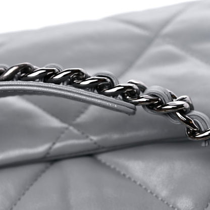Chanel Lambskin Quilted Medium Chanel 19 Flap Grey 11 of 12