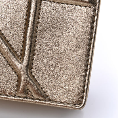 Christian Dior Metallic Calfskin Diorama Wallet on Chain Pouch Light Gold 5 of 5