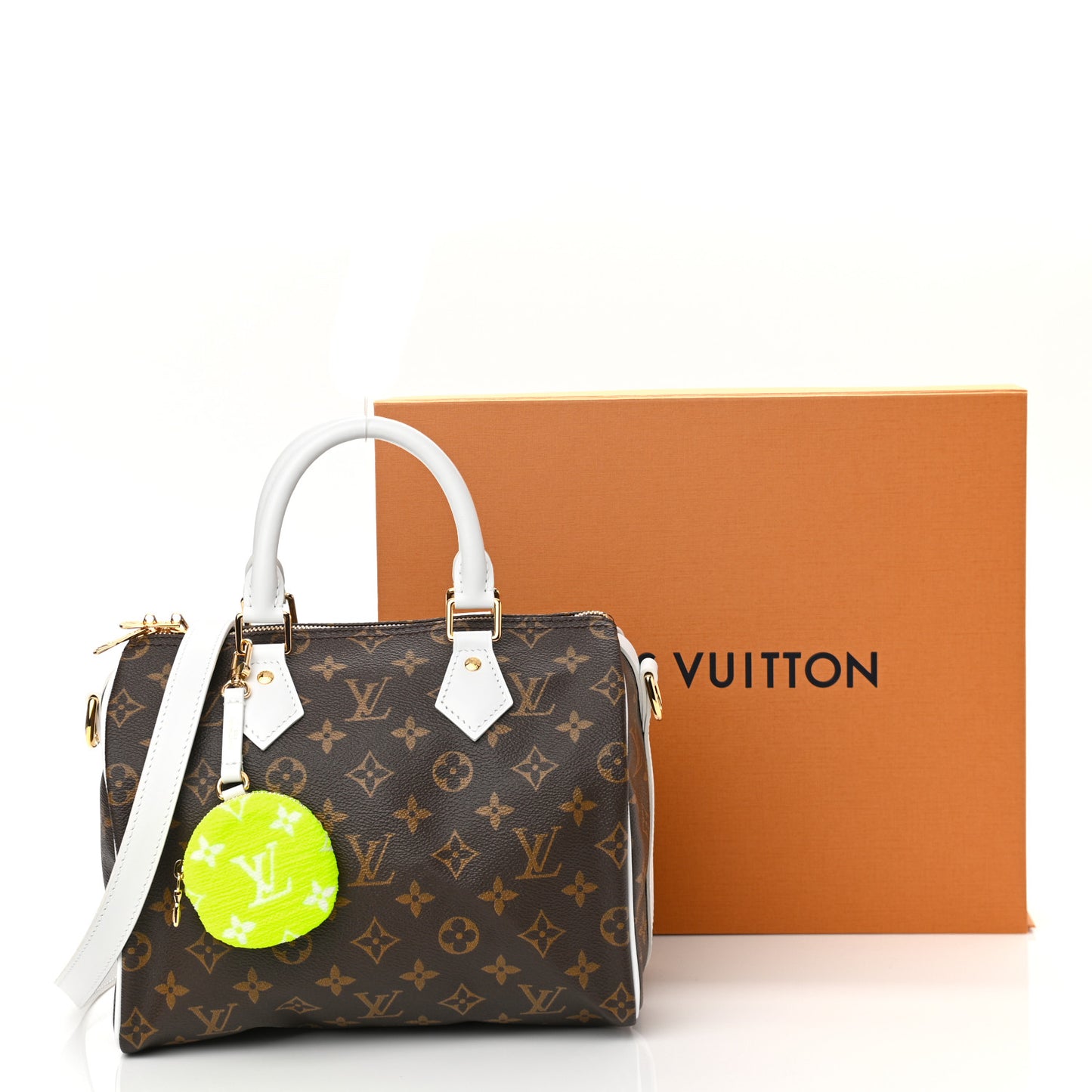 Monogram LV Match Speedy Bandouliere 25 White